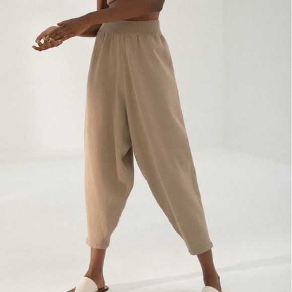 CORDERA Knit Pants in Taupe NWT Oversized Monica Soft Cotton Blend F/W 2020 OS - Picture 3 of 15